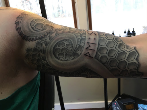 Explore gone fishing tattoo ideas, creative tattoo ideas in Alfred, available at Utopian tattoo and body piercing