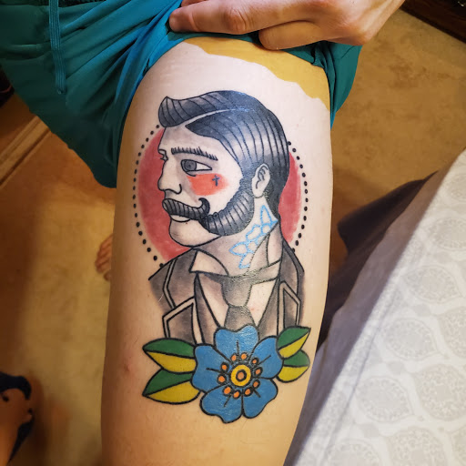 Explore men leg tattoo ideas, creative tattoo ideas in Kailua Kona, available at Lady Luck Tattoo & Body Piercing