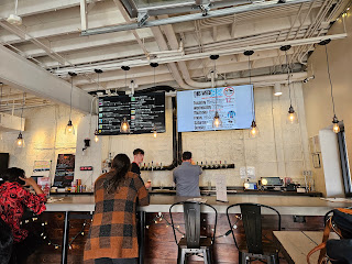 A row of beer taps