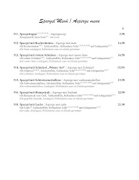 Restaurant Hof von Holland à Emmerich menu