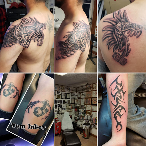 Find tattoo ideas of roses for your next unique tattoo in Elko at Tom Custom Tattoos and Body Piercing Studio