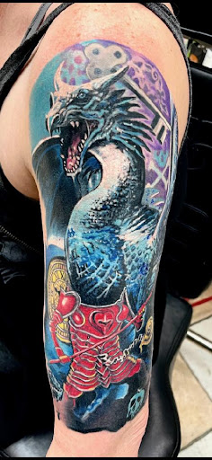 Explore triathlon tattoo ideas, creative tattoo ideas in Rochelle Park, available at Starlight Tattoo