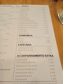 A Casa do Bingre à Caldas da Rainha menu