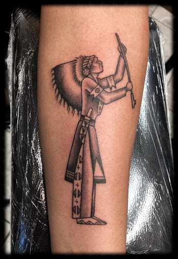 Explore back shoulder tattoo ideas for men, creative tattoo ideas in Enid, available at Culture Tattoo