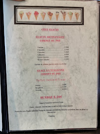 Restaurant de sundae Sén'ice à Sénas (le menu)