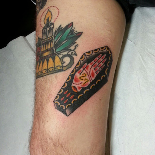 Explore tiny couple tattoo ideas, creative tattoo ideas in Temple, available at Lucky In Love Tattoo
