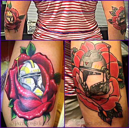 Explore que sera sera tattoo ideas, creative tattoo ideas in San Angelo, available at Jellys Surly Skull, LLC