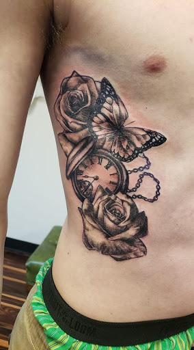 Explore cinderella tattoo ideas, creative tattoo ideas in Flint, available at Black Eye Social Club Tattoo