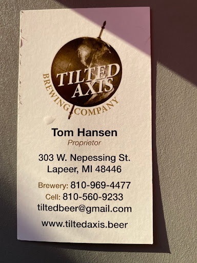 Brewery «Tilted Axis Brewing Company», reviews and photos, 303 W Nepessing St, Lapeer, MI 48446, USA