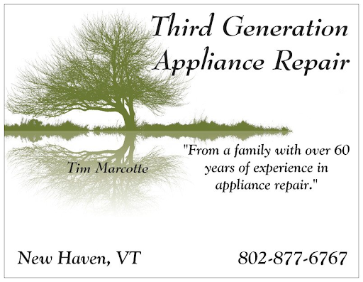 Third Generation Appliance Repair in New Haven, Vermont