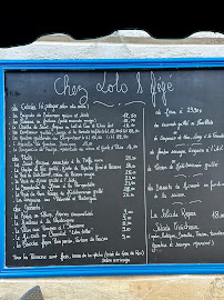 Menu du Chez Lolo Et Gégé à Montpellier
