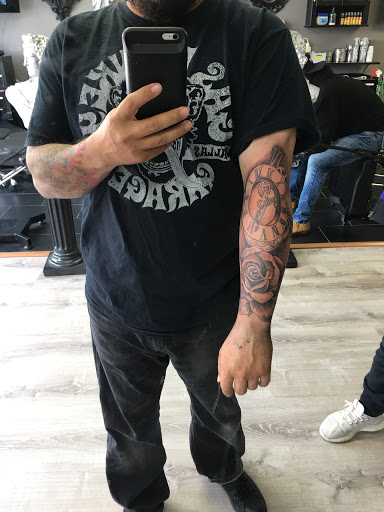Explore warrior tattoo sleeve ideas, creative tattoo ideas in San Francisco, available at Puzzle Piece Tattoo