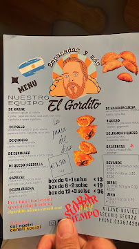 Menu du El Gordito à Milan