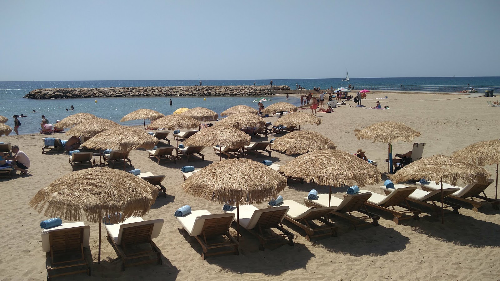 Foto di Platja Terramar con baia lunga