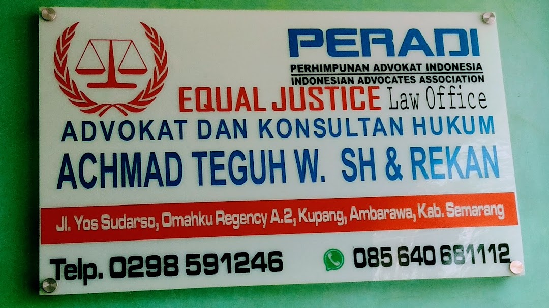 Advokat Pengacara Achmad Teguh W., SH.