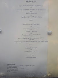 Auberge Ensoleillée à Dun-les-Places menu