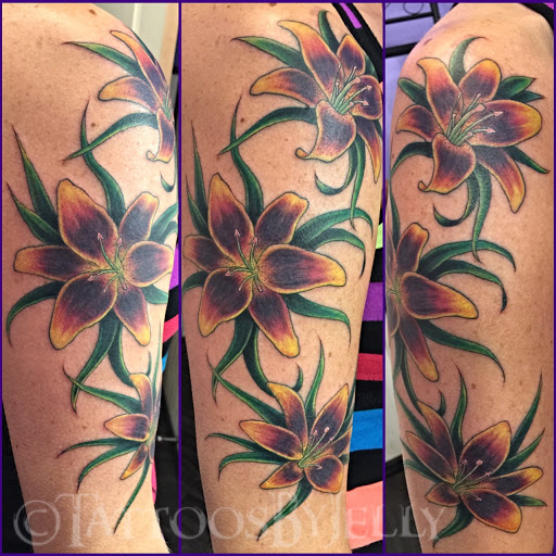 Explore tattoo ideas for chest piece, creative tattoo ideas in San Angelo, available at Jellys Surly Skull, LLC