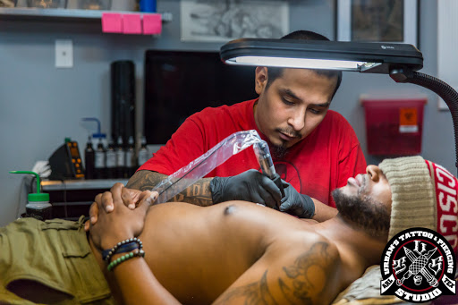 Explore rose foot tattoo ideas, creative tattoo ideas in Arlington, available at Urbans Tattoo & Piercing Studio