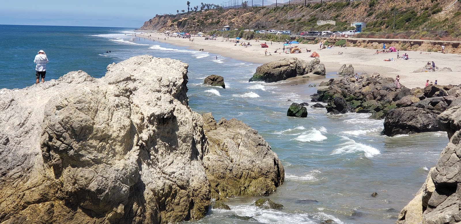 Photo of Leo Carrillo Beach surrounded by mountains