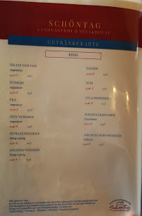 Hotel Landgasthof Schöntag & Steak House à Münsing carte