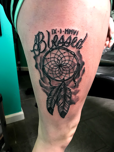 Explore metroid tattoo ideas, creative tattoo ideas in Kansas City, available at Golden Stag Tattoo and Gallery