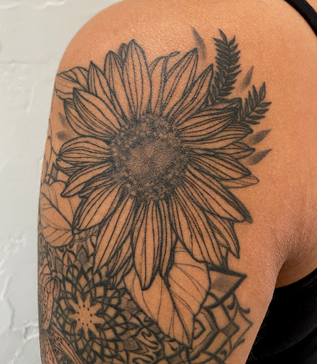 Explore tattoo ideas for shoulder and arm, creative tattoo ideas in Scipio Center, available at Ace of Wands Private Tattoo & Tarot Studio . Appointment Only