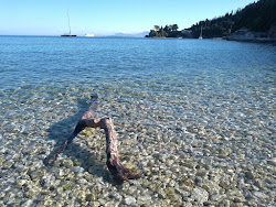 Gialiskari beach'in fotoğrafı dağlarla çevrili