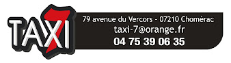 Service de taxi TAXI-7 CÔTE BESSON 07210 Chomérac