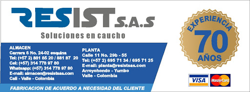 RESIST S.A.S Artículos de caucho para el sector industrial y automotriz