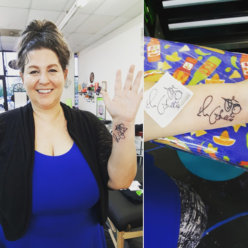 Explore to the moon and back tattoo ideas, creative tattoo ideas in Redding, available at Caddy Daddys