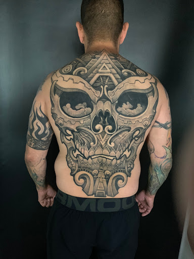 Explore love death and robots tattoo ideas, creative tattoo ideas in Lombard, available at New Hope Tattoo