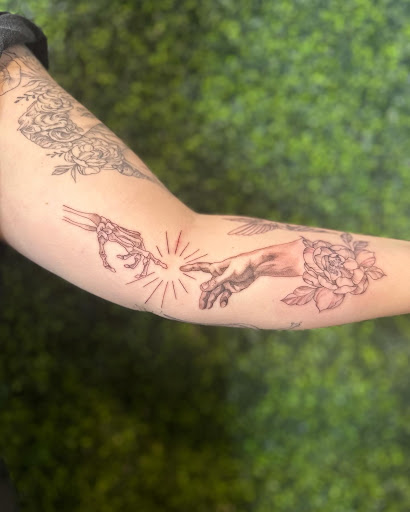 Explore brain tattoo ideas, creative tattoo ideas in Hanover, available at Grimm and Bare It