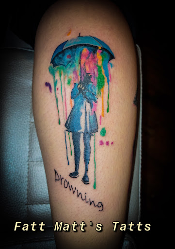 Explore 1 2 sleeve tattoo ideas, creative tattoo ideas in Logansport, available at Fatt Matts Tatts