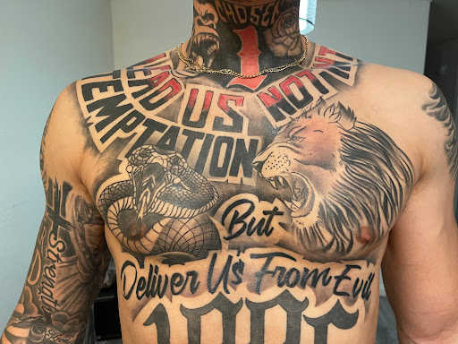 Explore marine corps tattoo ideas, creative tattoo ideas in Las Vegas, available at Black Plague Tattoos