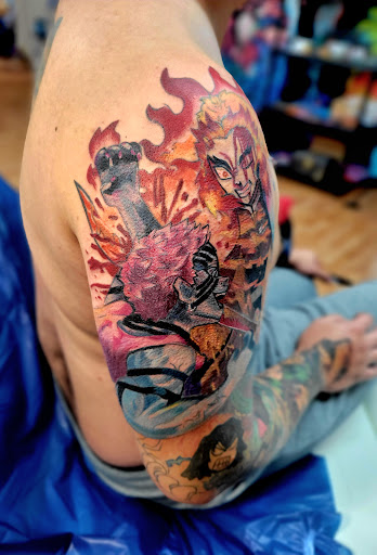 Explore booty cheek tattoo ideas, creative tattoo ideas in Benton, available at Spectrum Tattoo