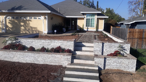 Retaining walls and landscaping
