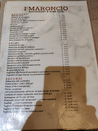 Carte du Pizza Club Dai Maroncio à Frascati