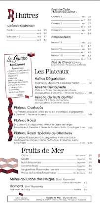 Le Tremplin à Courchevel menu