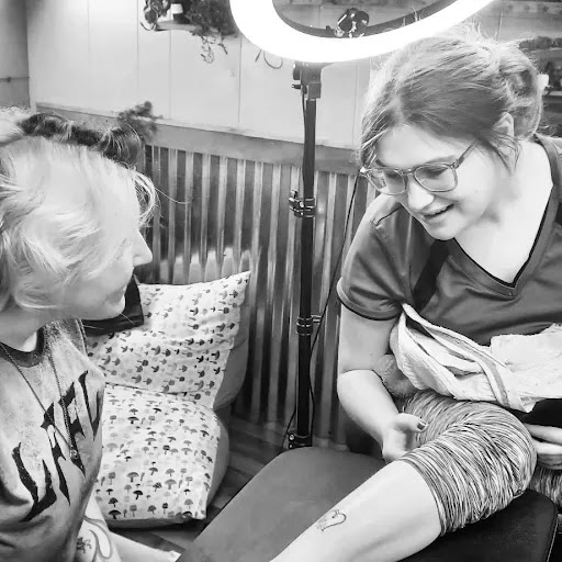 Explore chest to shoulder tattoo ideas, creative tattoo ideas in Minocqua, available at Whisky Rose Tattoo Parlor