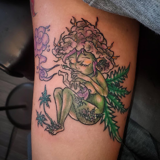 Explore witchcraft tattoo ideas, creative tattoo ideas in Palm Harbor, available at Angry Owl Tattoo and Piercing