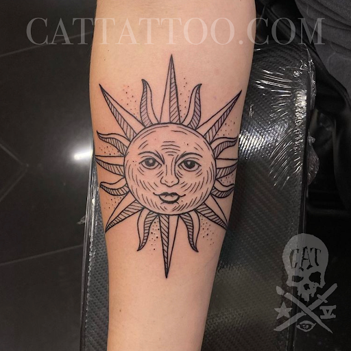 Explore camo tattoo ideas, creative tattoo ideas in Addison, available at Cat Tattoo