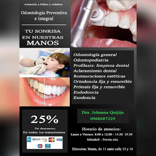 Opiniones de Consultorio dental -Dra.Johanna Quijije en Manta - Dentista