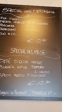 Pizzeria P For Pizza à Lissone - menu / carte