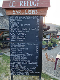 Menu du le refuge à Campan