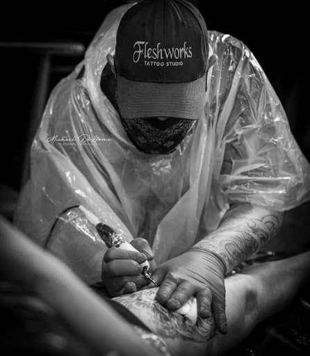 Explore donnie darko tattoo ideas, creative tattoo ideas in Olympia, available at Fleshworks Tattoo Studio