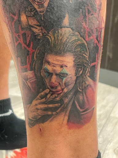 Explore man leg tattoo ideas, creative tattoo ideas in Nashville, available at Titan Tattoo