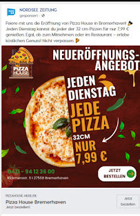 Menu du Pizza House bremerhaven à Bremerhaven