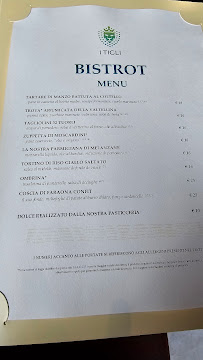 Menu du I Tigli à Como