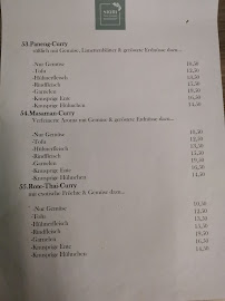 Siam à Darmstadt menu