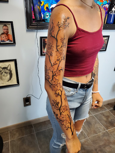 Explore alpha omega tattoo ideas, creative tattoo ideas in Fort Gratiot, available at Stained Glass Tattoo & Body Piercing